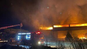 Manisa’da ahşap fabrikasında yangın