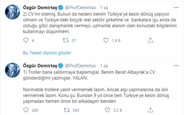 Demirtaş, 'Berat Albayrak'a cv gönderip torpil istedi' iddialarına yanıt verdi: Trollerin saldırısı