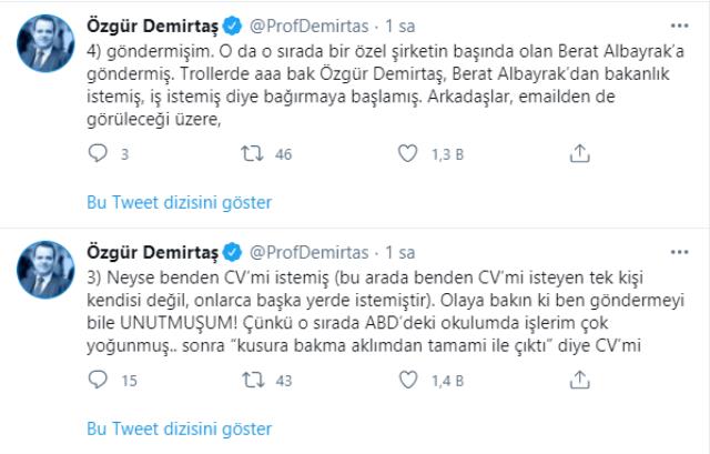 Demirtaş, 'Berat Albayrak'a cv gönderip torpil istedi' iddialarına yanıt verdi: Trollerin saldırısı