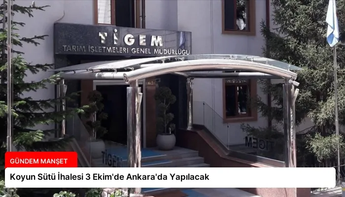 Koyun Sütü İhalesi 3 Ekim’de Ankara’da Yapılacak
