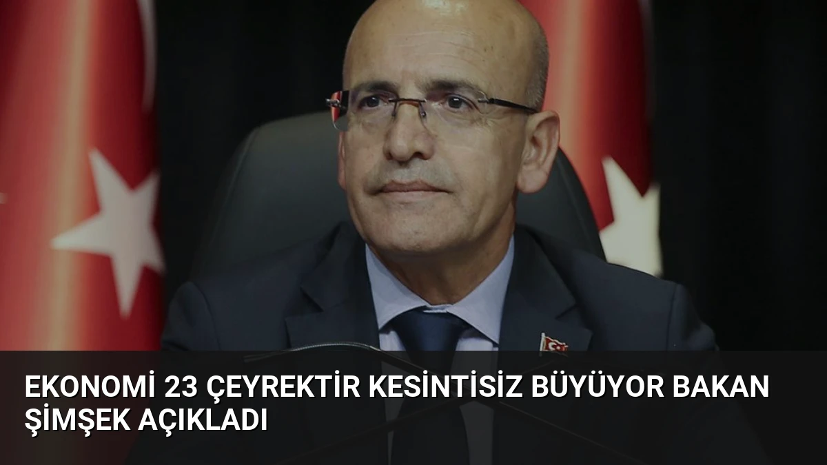 Ekonomi 23 Çeyrektir Kesintisiz Büyüyor Bakan Şimşek Açıkladı