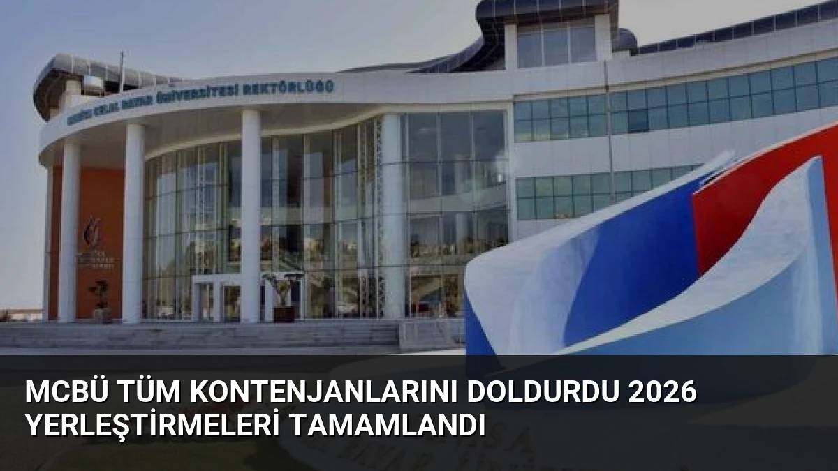 MCBÜ Tüm Kontenjanlarını Doldurdu 2026 Yerleştirmeleri Tamamlandı