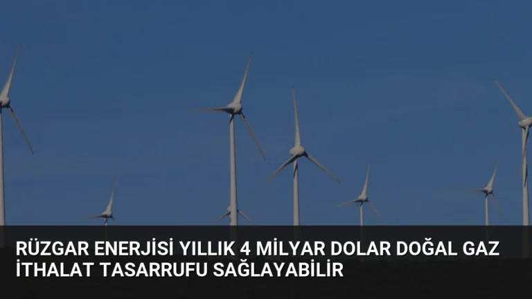 Rüzgar Enerjisi Yıllık 4 Milyar Dolar Doğal Gaz İthalat Tasarrufu Sağlayabilir